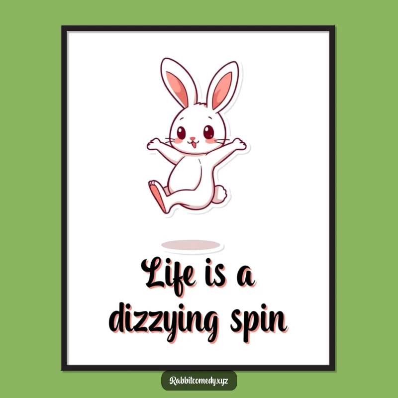 Free Printable Rabbit Wall Art: Dizzy Spinning Character for Whimsical, Downloadable Decor