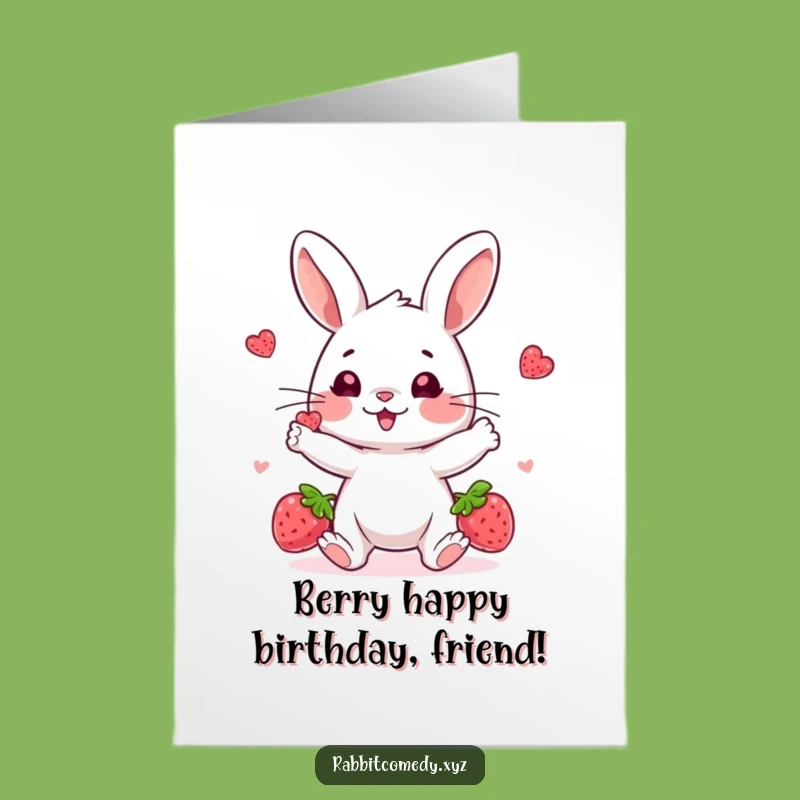 Free Printable Juggling Rabbit Birthday Card - Funny Downloadable Gift for Joy