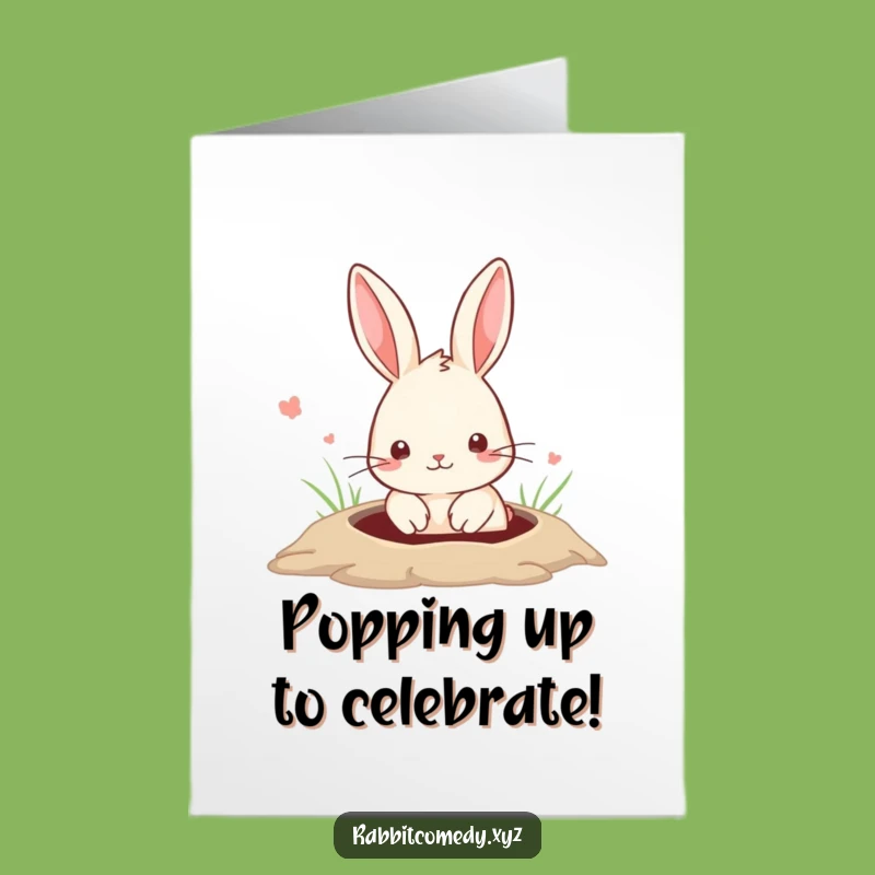 Free Printable Birthday Card: Peeking Rabbit for a Surprise Birthday Surprise