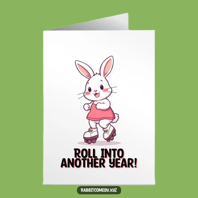 Free Printable Birthday Card: Rolling Rabbit Fun for a Spin-tastic Celebration