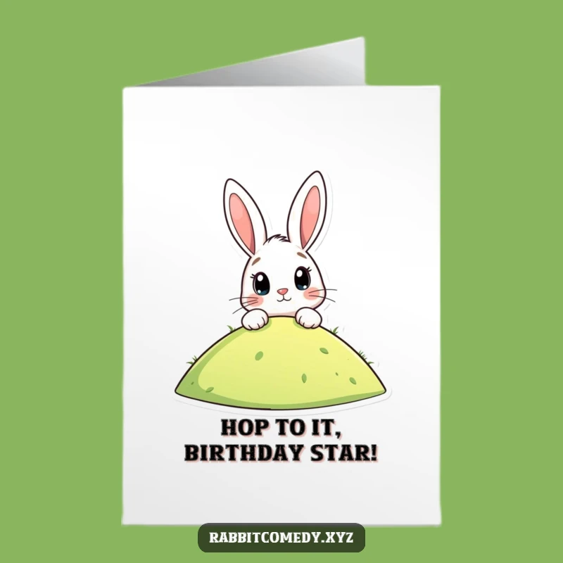 Free Printable Rabbit Birthday Card: Funny Anticipation Downloadable Gift for Him