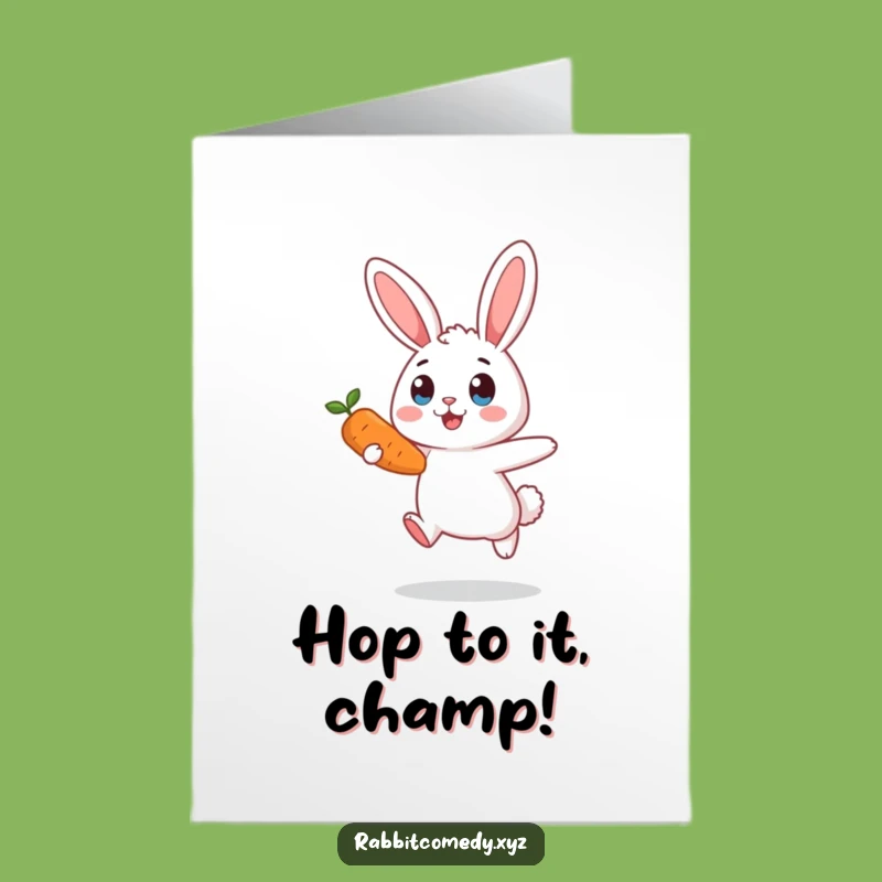 Free Printable Congrats Card: Shocked Rabbit Carrot Celebration, Downloadable Joke Gift