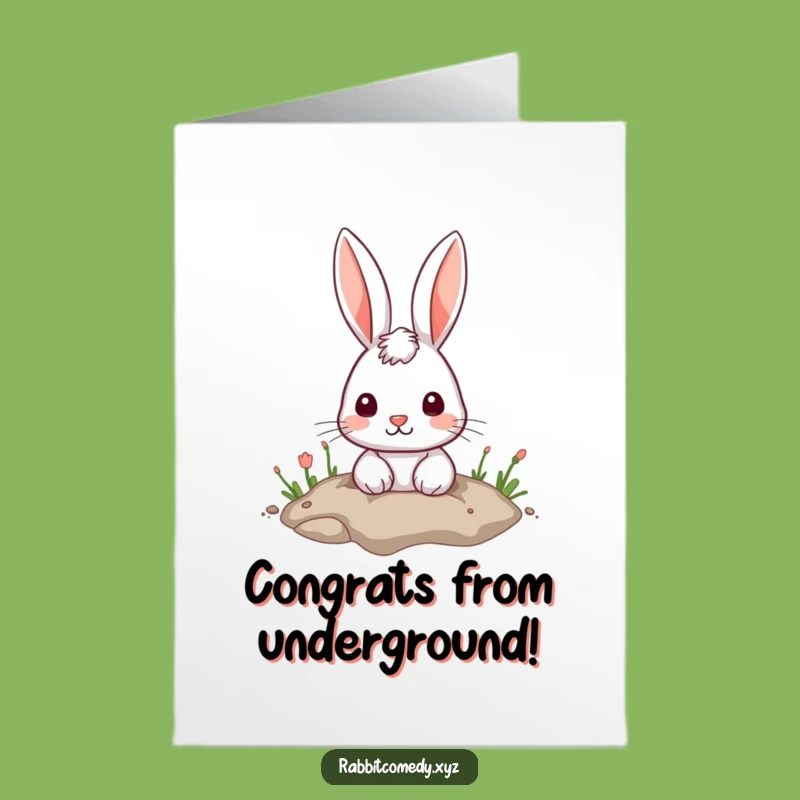 Free Printable Peek-a-Boo Rabbit Congrats Card - Sweet Downloadable Greeting