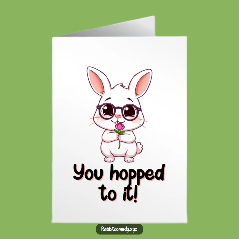 Free Printable Congrats Card: Tipsy Rabbit Cheers, Your Funny Downloadable Gift!