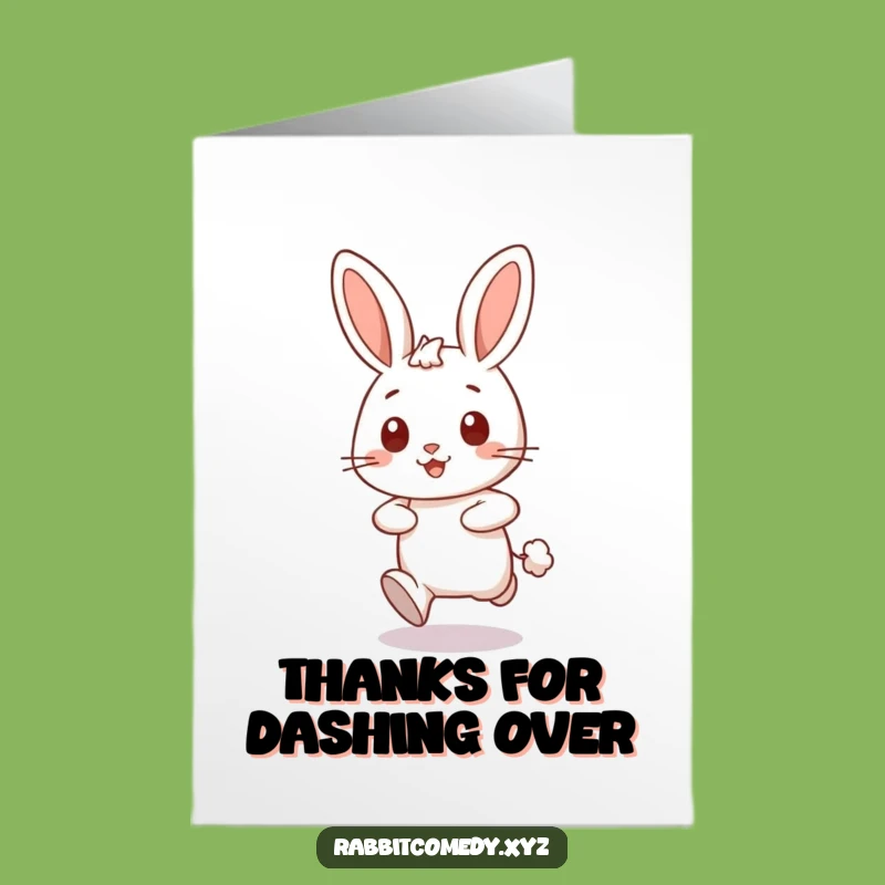 Free Printable Rabbit Thank You Card: Speedy Dash for a Quick Appreciation