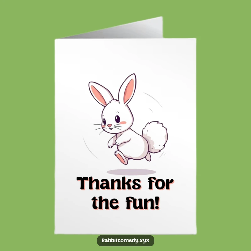 Free Printable Thank You Card: Dizzy Rabbit, Gratitude Spin, Funny Downloadable Gift