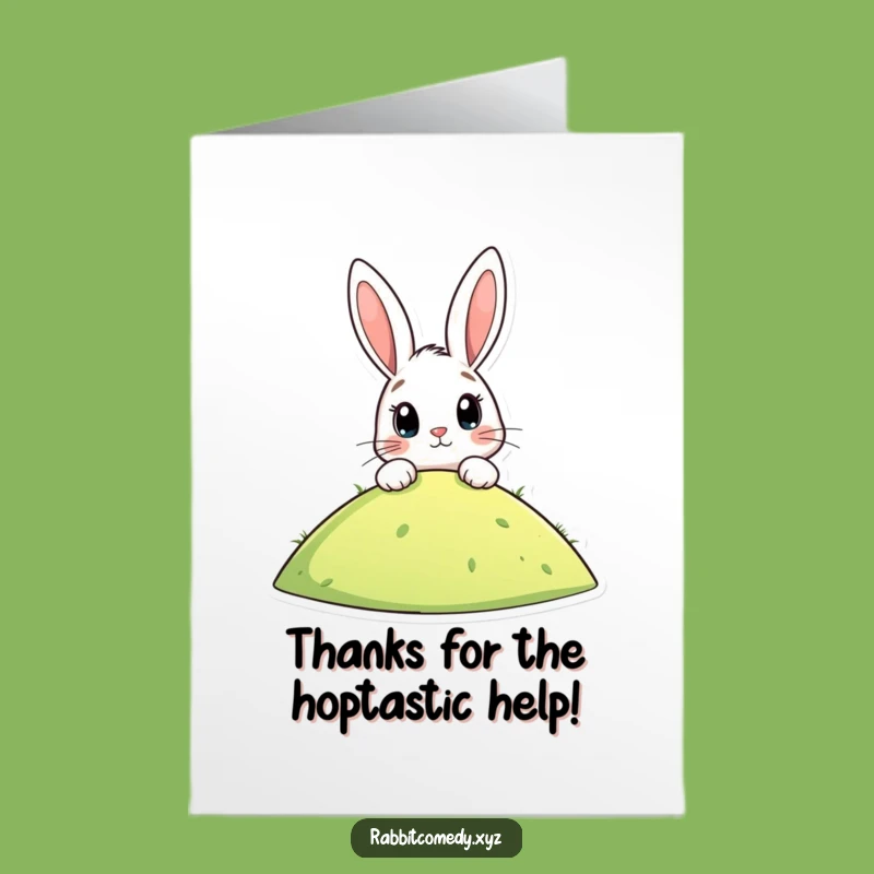 Free Printable Thank You Card: Rabbit's Grateful Anticipation Downloadable Gift