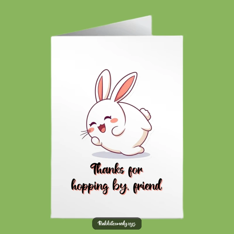 Free Printable Rabbit Thank You Card: Tumbling Design for a Hoppy Appreciation