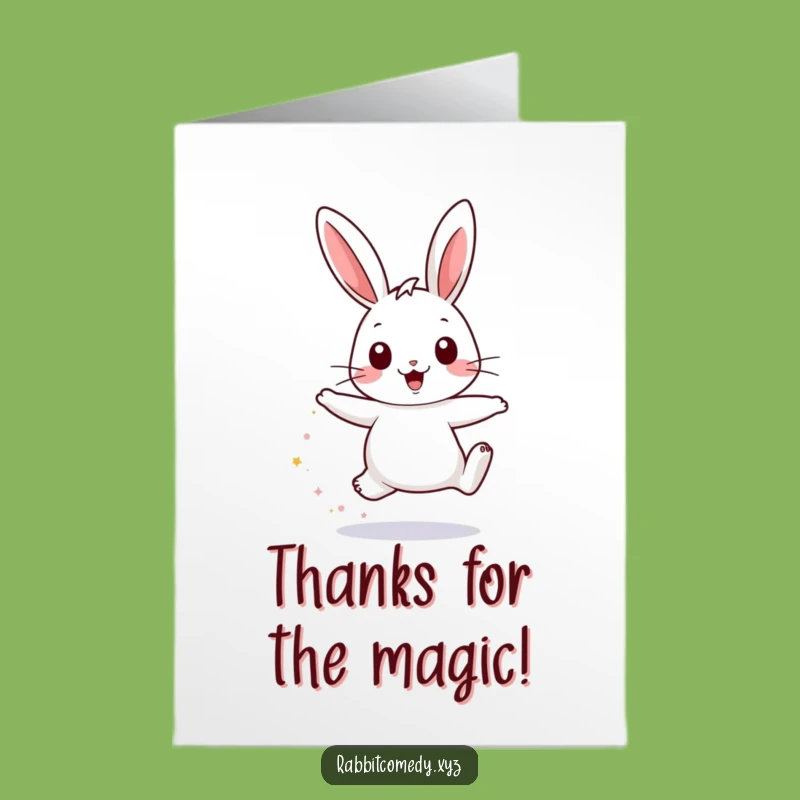 Free Printable Thank You Card: Sparkly Rabbit Hop, Gratefulness, Downloadable Gift