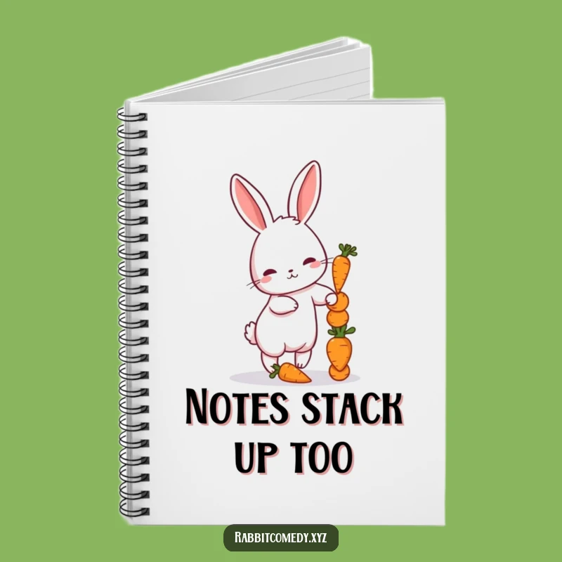 Funny Petite Rabbit Carrot Notebook, Hilarious Journal for Your Thoughts