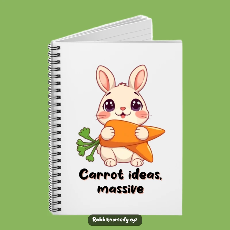 Funny Surprised Rabbit Carrot Notebook: Lined Character Journal Funny Gift