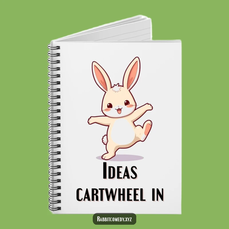 Funny Rabbit Cartwheel Notebook: Lined Character Journal Funny Gift