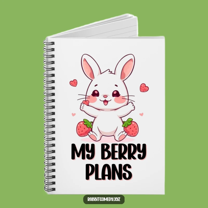 Funny Juggling Rabbit Notebook, Berry Journal, Creative Humorous Gift