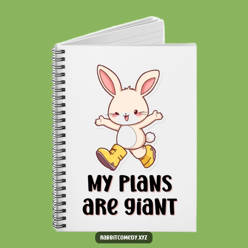 Funny Rabbit Boots Notebook - Delightful Skipping Journal Gift