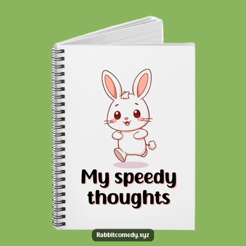 Funny Dashing Rabbit Notebook: Jot Down Speedy Ideas