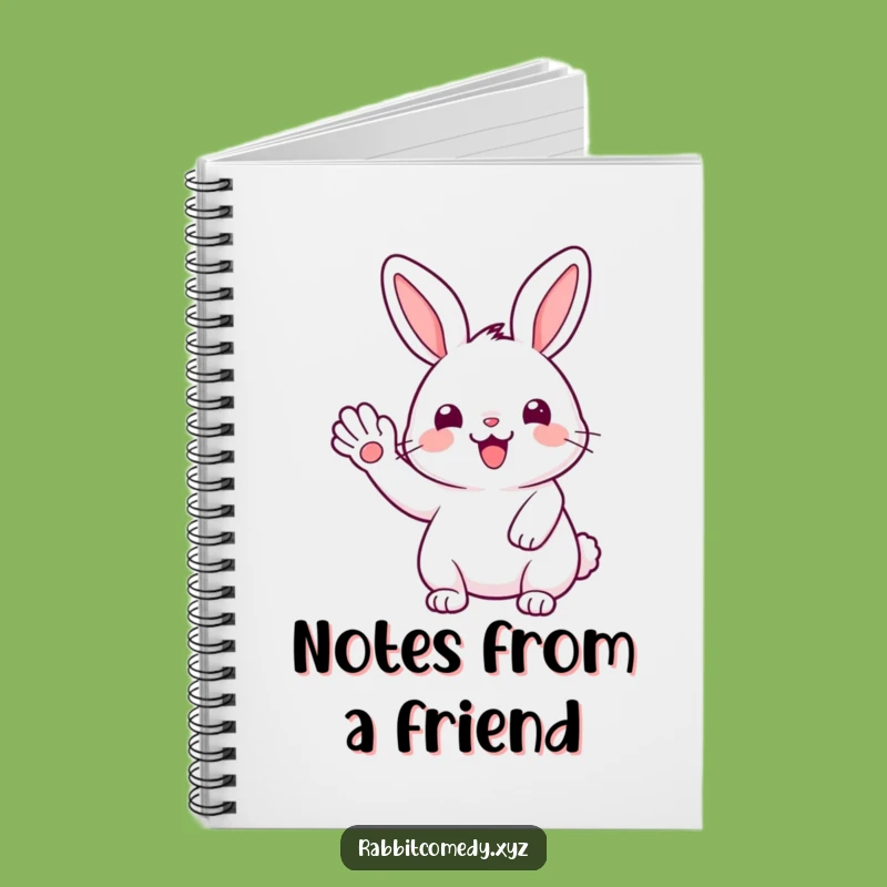 Funny Notebook: Kawaii Rabbit Wave, Jot Down Happy Thoughts, Ideal Gift
