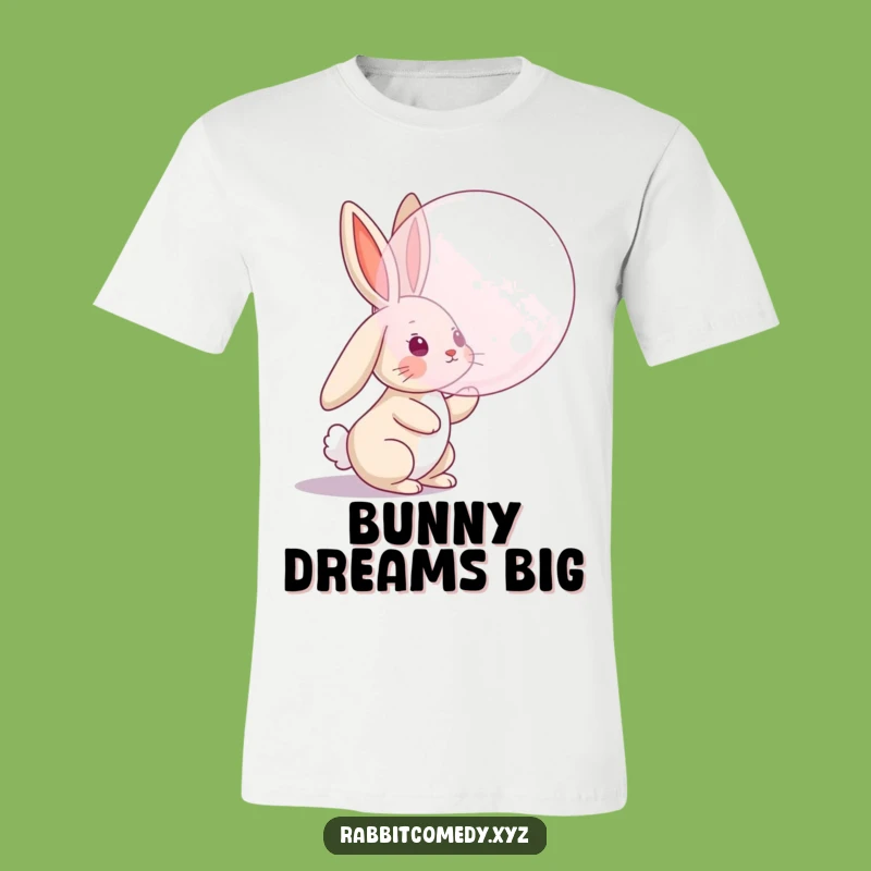 Funny Bubble Chaser Rabbit T-Shirt, Floppy Ear Fun Apparel, Whimsical Humorous Gift