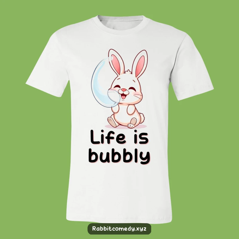 Funny Giggling Rabbit Bubble T-Shirt: Reflective Face Tee