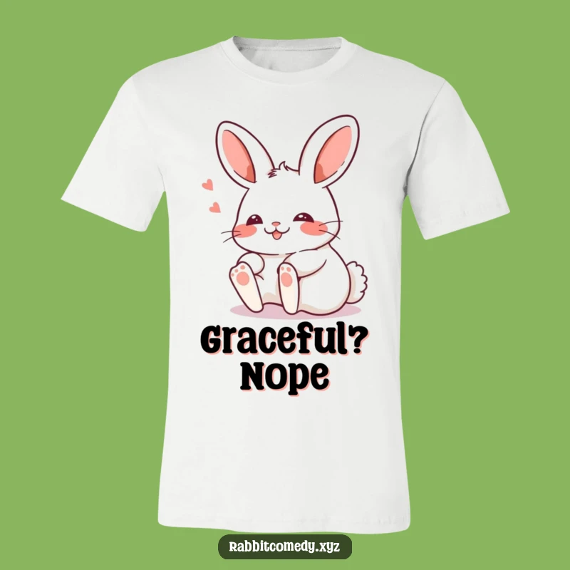 Funny Kawaii Rabbit Tripping T-Shirt: Wear Your Clumsy Adventures