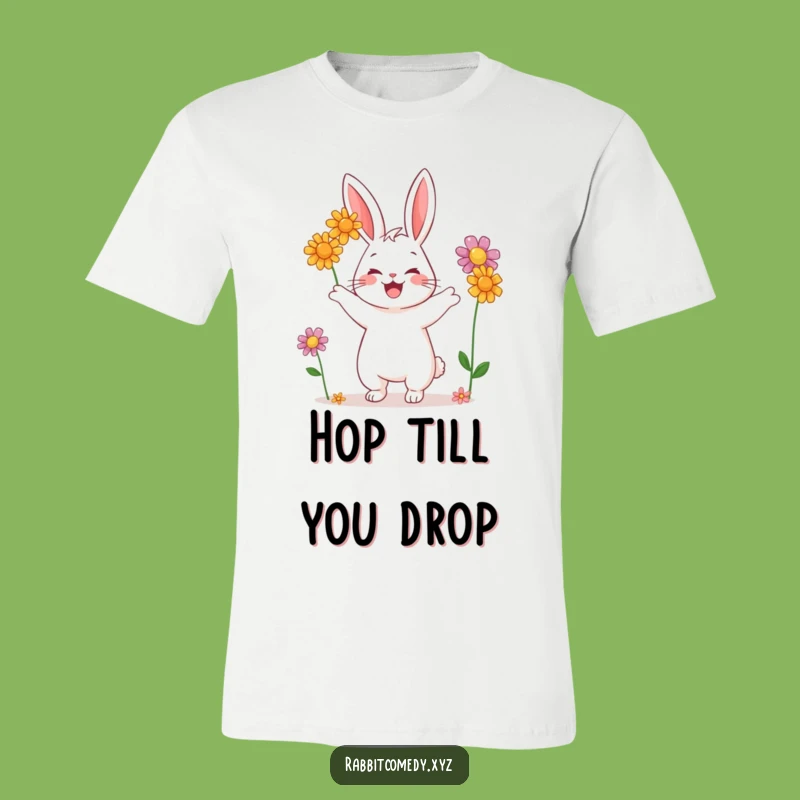 Funny Rabbit Juggling Flowers T-Shirt: Wearable Whimsy and Joyful Style