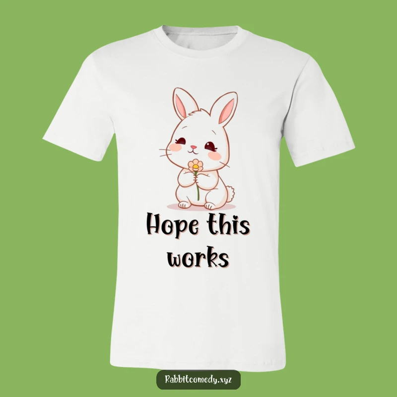 Funny Shy Rabbit Flower T-Shirt: Wear Your Sweetness, A Hilarious Funny Gift!