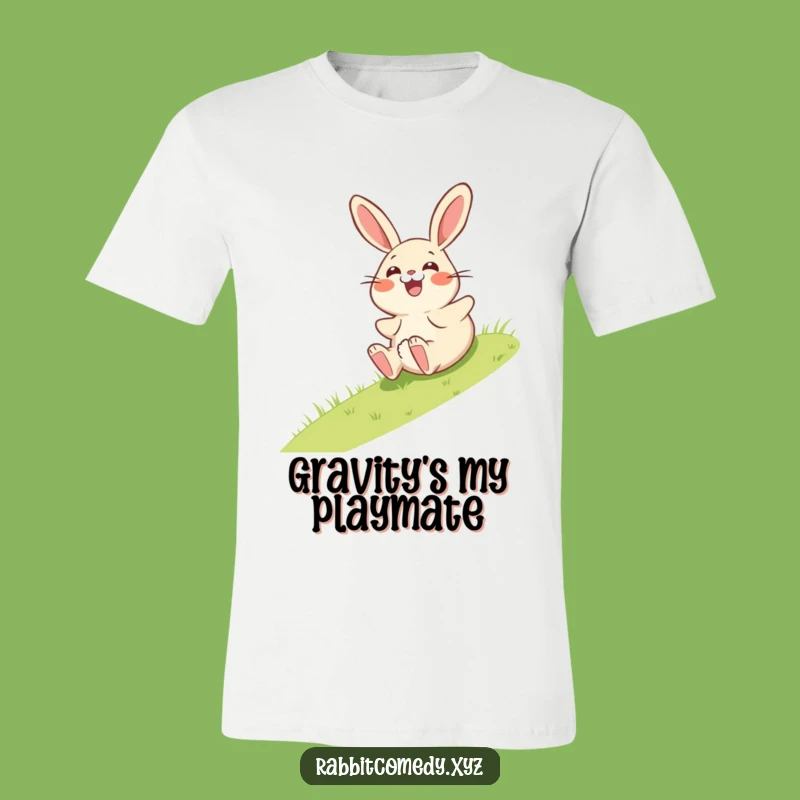 Funny Giggling Rabbit T-Shirt - Surprise Expressive Character Tee - Great Gift