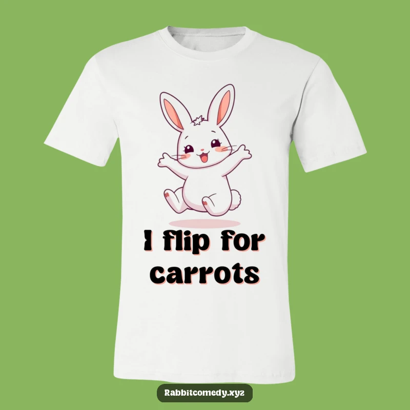 Funny Rabbit Cartwheel T-Shirt: Exaggerated Ears Character, Perfect Hilarious Gift