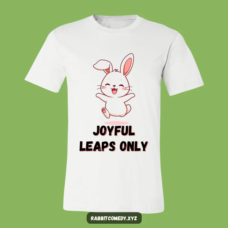 Funny Rabbit Joy Hop T-Shirt: Cute Character Tee for Smiles