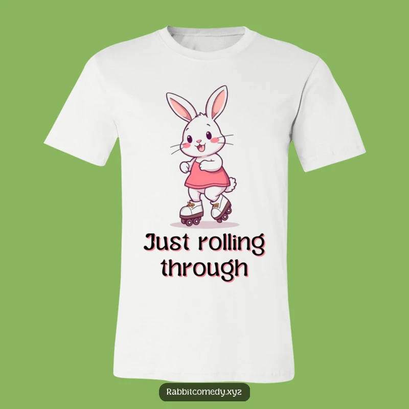 Funny Roller Skate Rabbit T-Shirt: Playful Spinner, Ideal Hilarious Gift