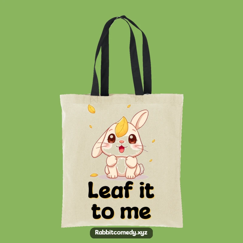 Funny Kawaii Rabbit Leaf Surprise Tote Bag: Practical and Playful Funny Gift