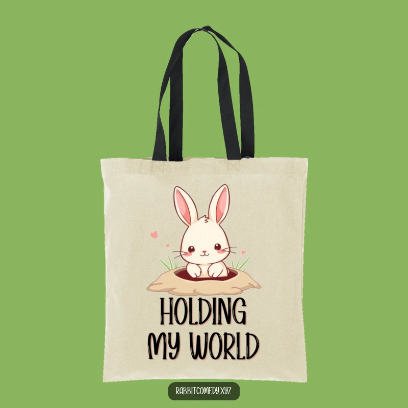 Funny Peeking Rabbit Tote Bag: Carry Your Cute Surprise