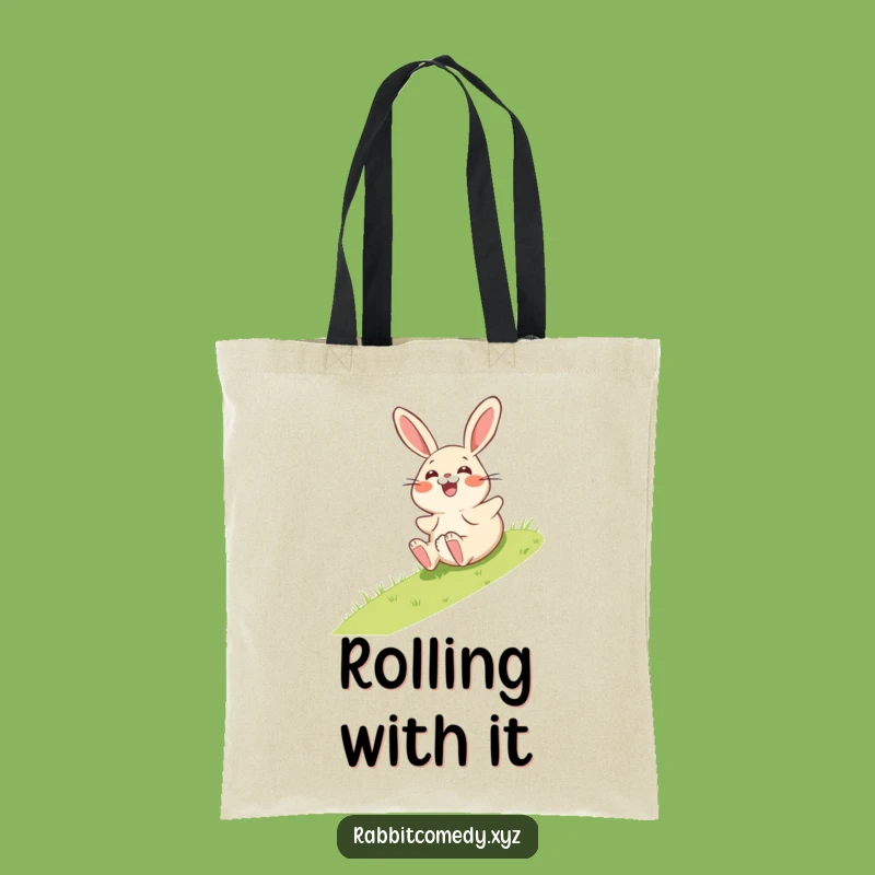 Funny Giggling Rabbit Tote Bag - Carry Your Fun - Awesome Gift Idea